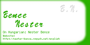 bence nester business card